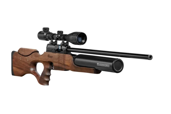 kuzey k900 .22 pcp air rifle with walnut stock and scope